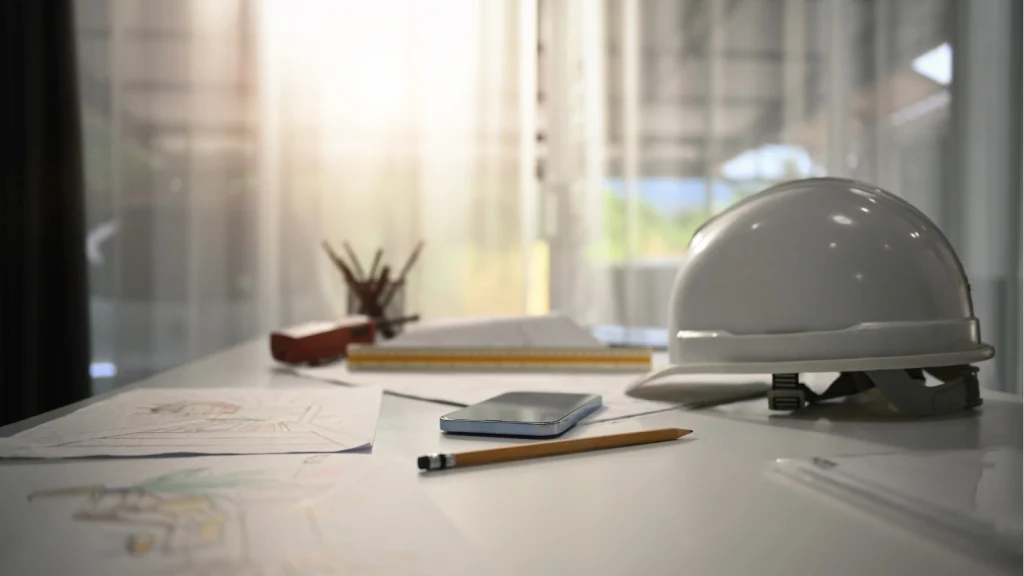 Ingenieros revisando planos en obra - Junta de Resolución de Disputas JPRD Peru